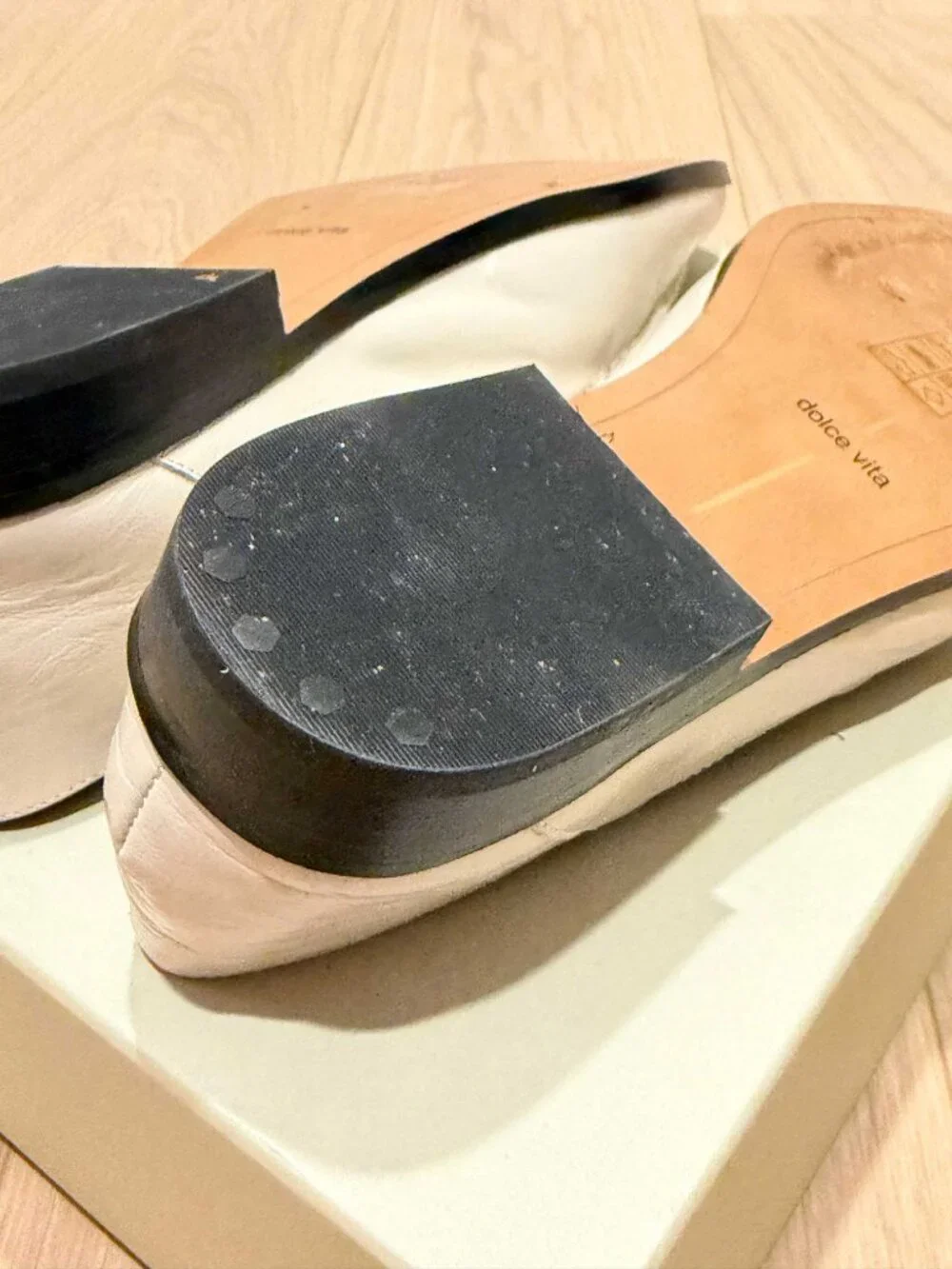 Dolce Vita Cream Leather Braided Loafers